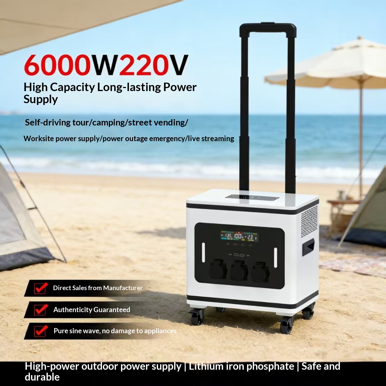 리튬 이온 배터리 야외용 모바일 전원 공급 장치 220 - Battery Outdoor Camping 리뷰 및 가격