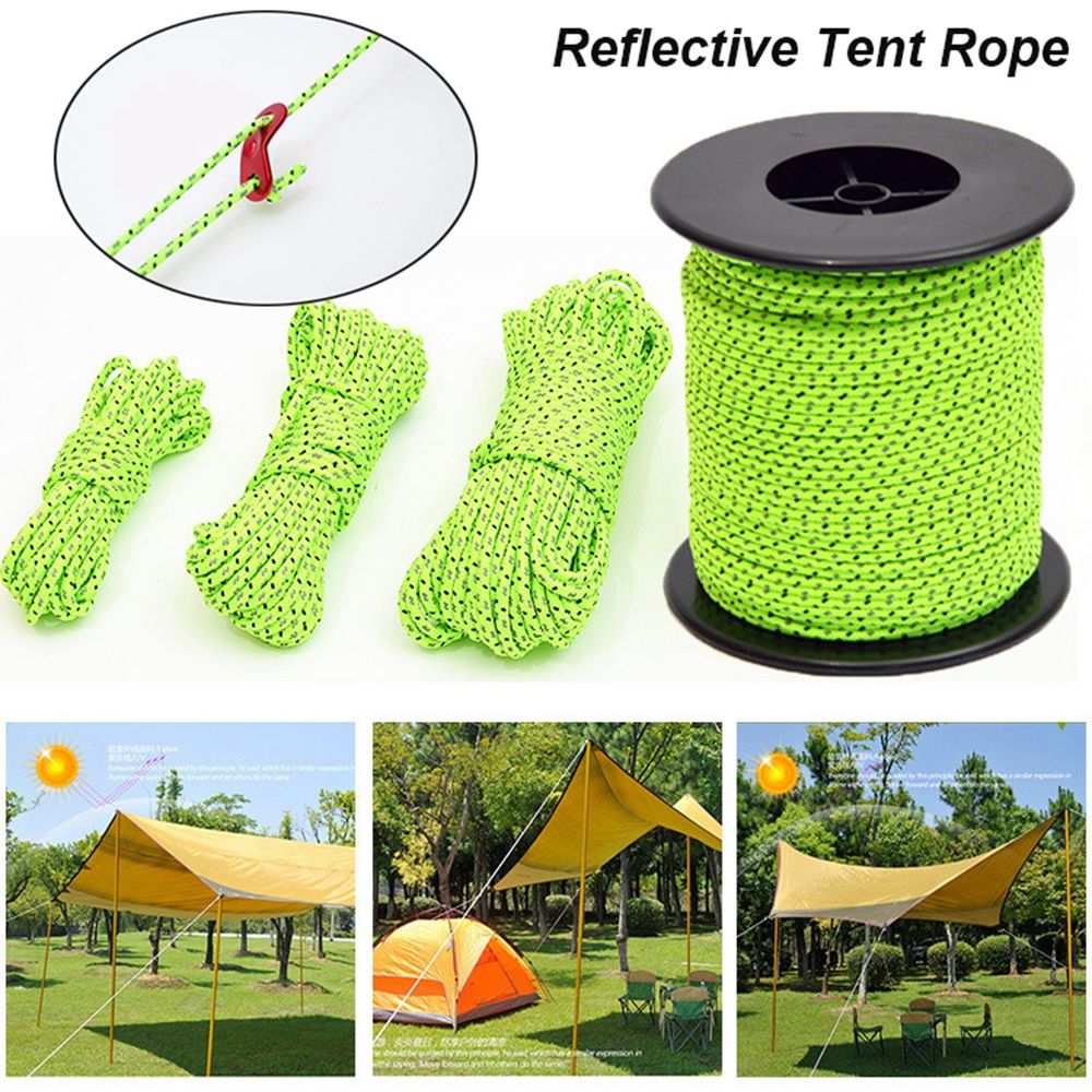 5/10/20/100M 반사 텐트 로프 나일론 라인 코 - Outdoor Camping Extension Cord 리뷰 및 가격