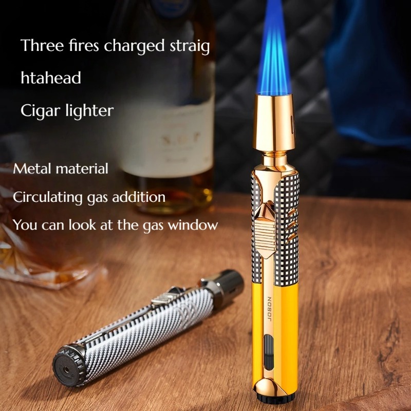 조본 메탈 3 플레임 방풍 제트 블루 플레임 부탄 가스 - Outdoor Windproof Lighter 리뷰 및 가격