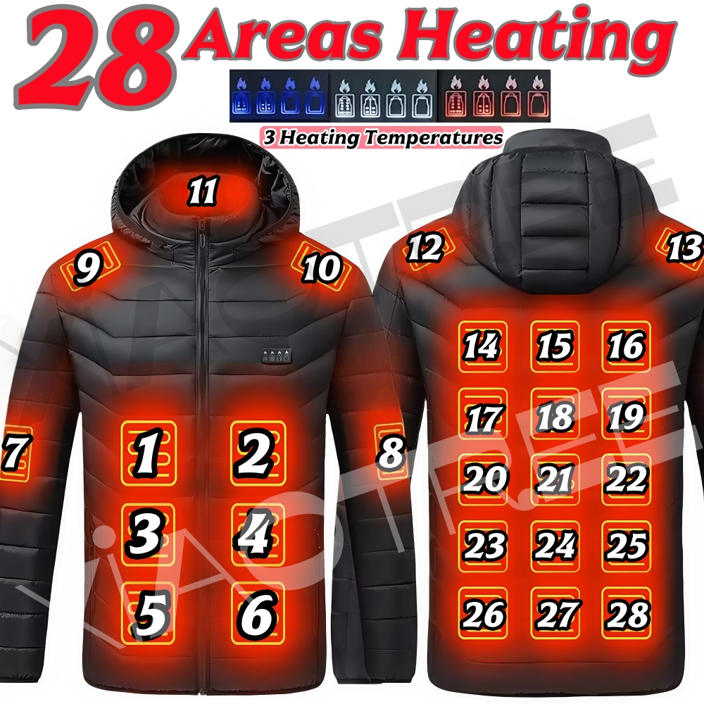 28개 구역 남녀 공용 발열 재킷 겨울 USB 발열 재 - Outdoor Camping Jacket 리뷰 및 가격