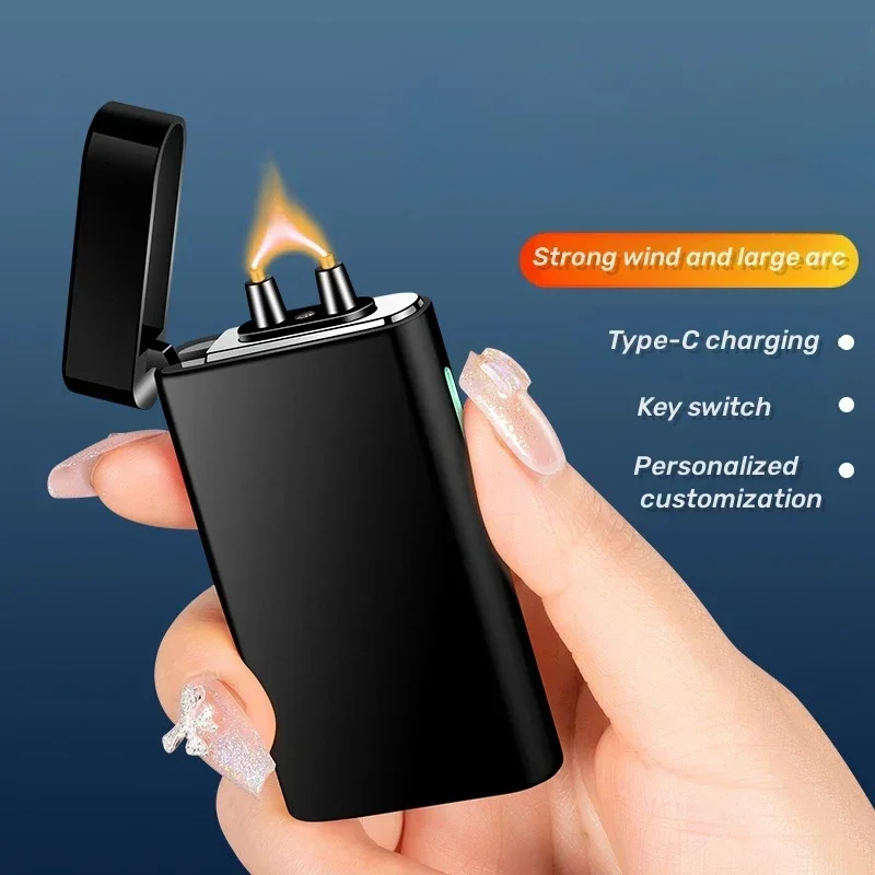 고출력 아크 라이터 야외 방풍 LED 전력 표시 금속  - Outdoor Windproof Lighter 리뷰 및 가격