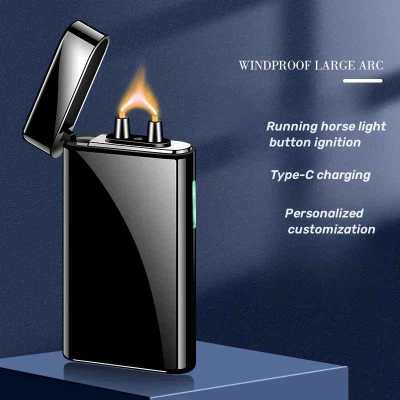고출력 아크 라이터 야외 방풍 LED 전력 표시 금속  - Outdoor Windproof Lighter 리뷰 및 가격