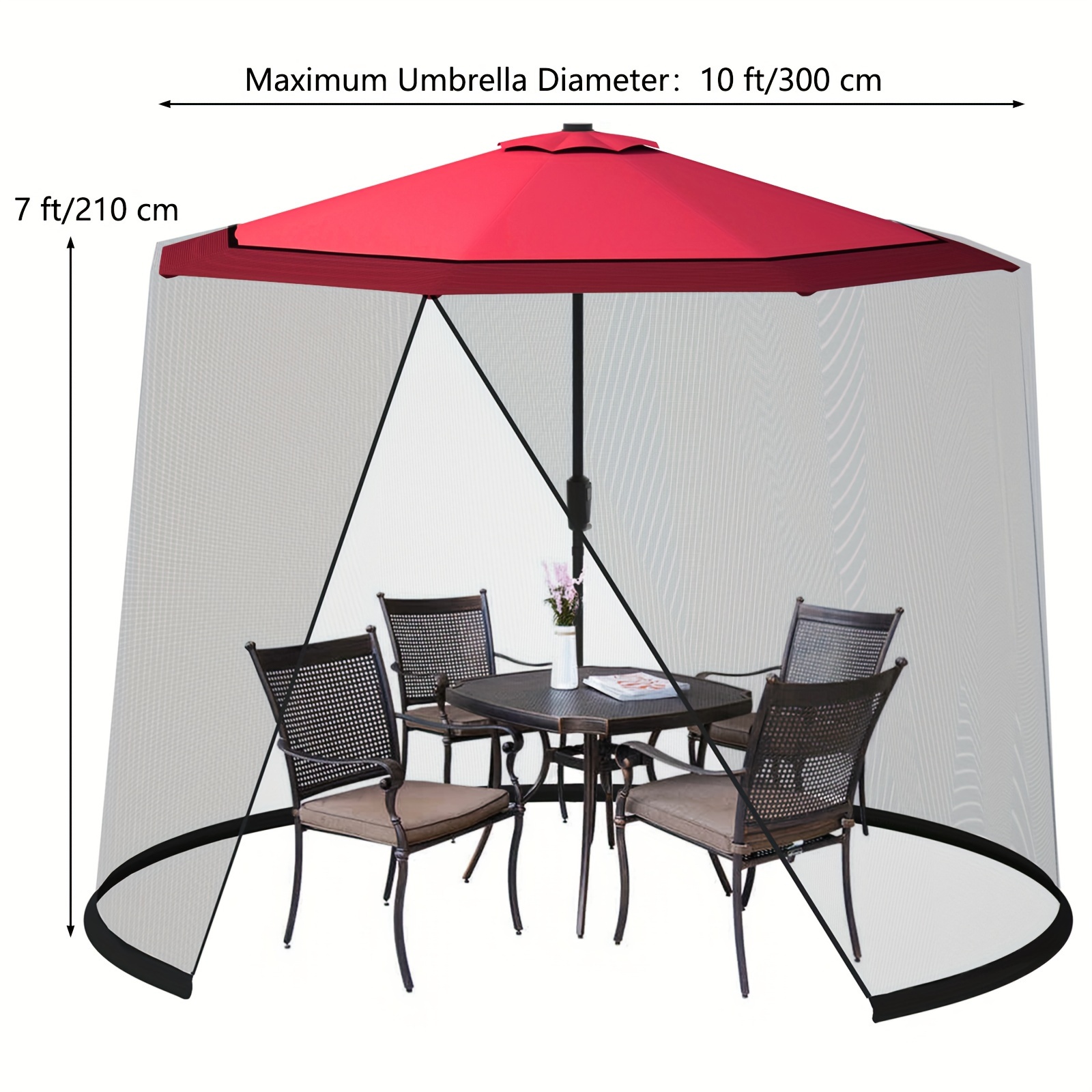 9피트 10피트 파티오 우산 모기장 지퍼형 야외 테이블 - Outdoor Camping Mosquito Net 리뷰 및 가격
