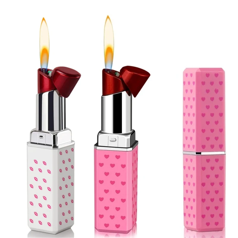 야외용 미니 귀여운 립스틱 모양 휴대용 방풍 라이터 담 - Outdoor Windproof Lighter 리뷰 및 가격