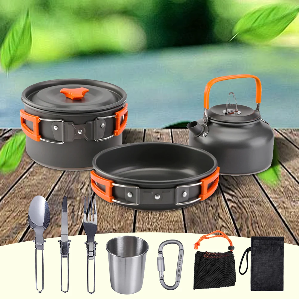 캠핑 조리기구 세트 주전자 냄비 프라이팬 휴대용 접이식 - Outdoor Camping Kettle 리뷰 및 가격