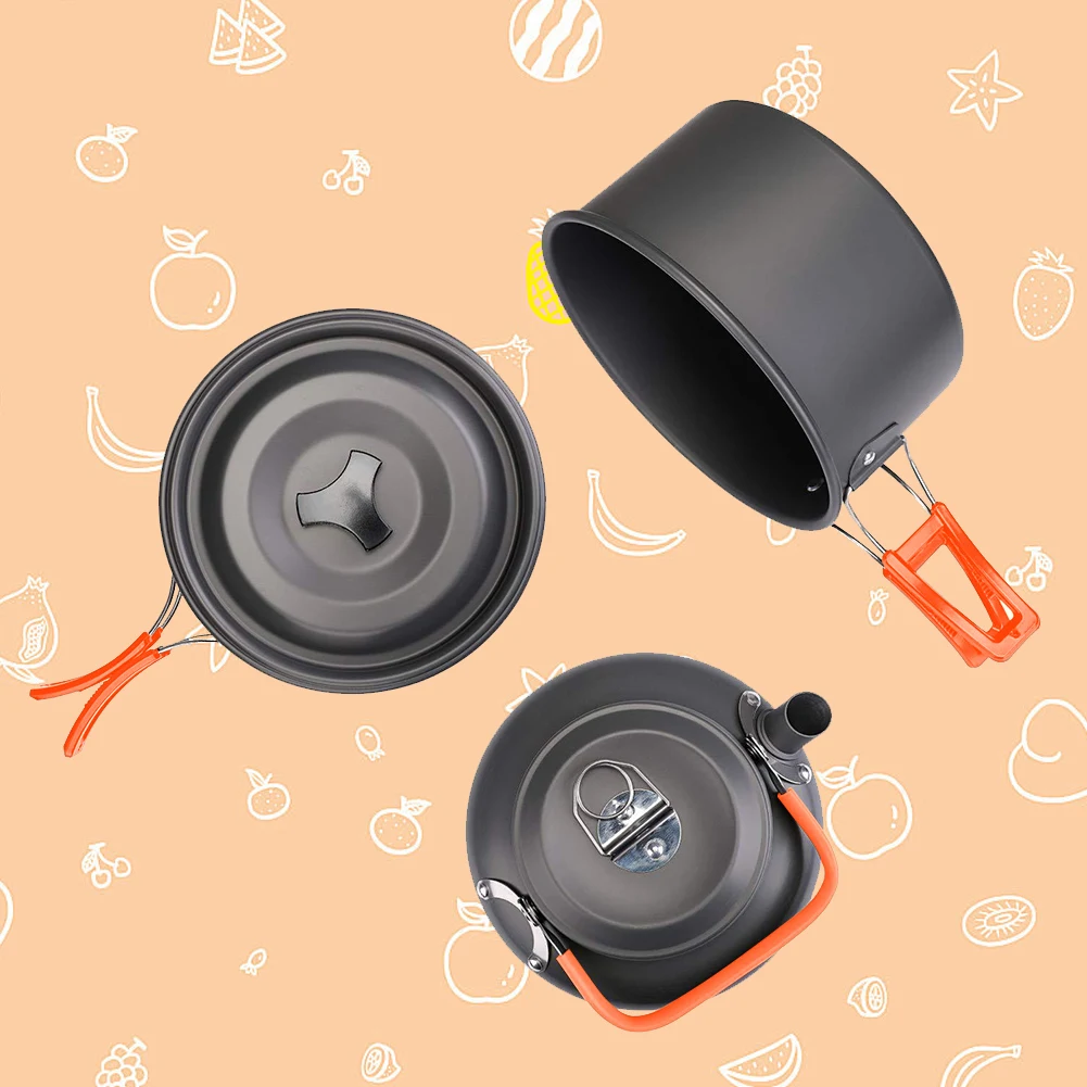 캠핑 조리기구 세트 주전자 냄비 프라이팬 휴대용 접이식 - Outdoor Camping Kettle 리뷰 및 가격