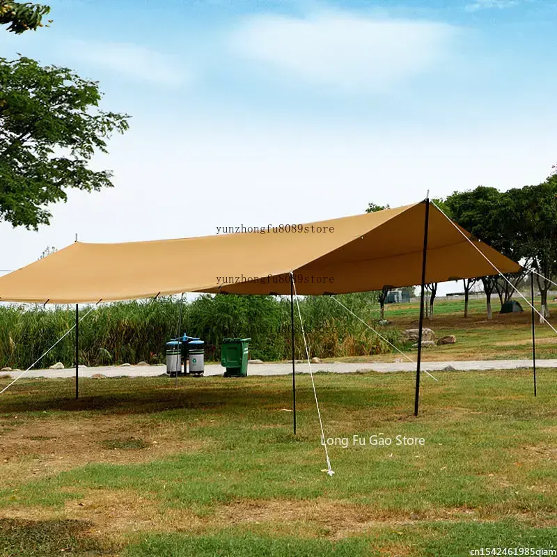 폴대 없이 6*8m 대형 캐노피 방수 옥스포드 실버 코 - Outdoor Camping Tarp 리뷰 및 가격
