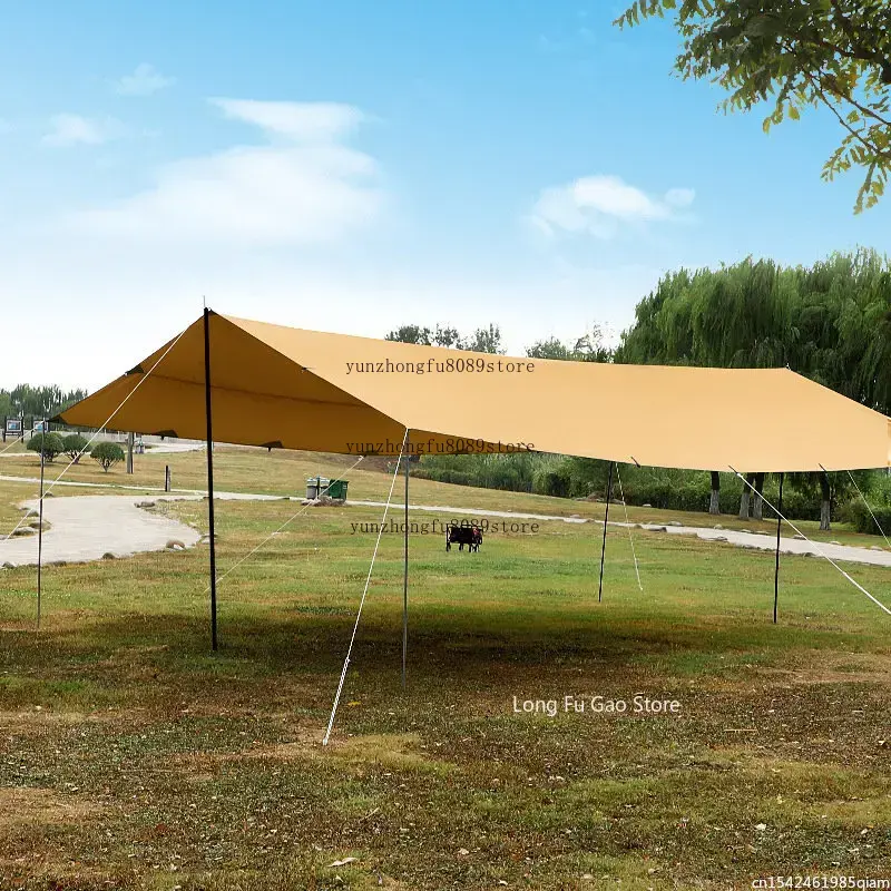 폴대 없이 6*8m 대형 캐노피 방수 옥스포드 실버 코 - Outdoor Camping Tarp 리뷰 및 가격