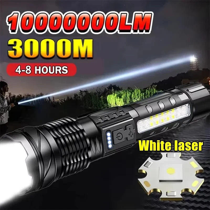 강력한 LED 손전등 배터리 표시등 USB 충전식 라이 - Battery Outdoor Camping 리뷰 및 가격
