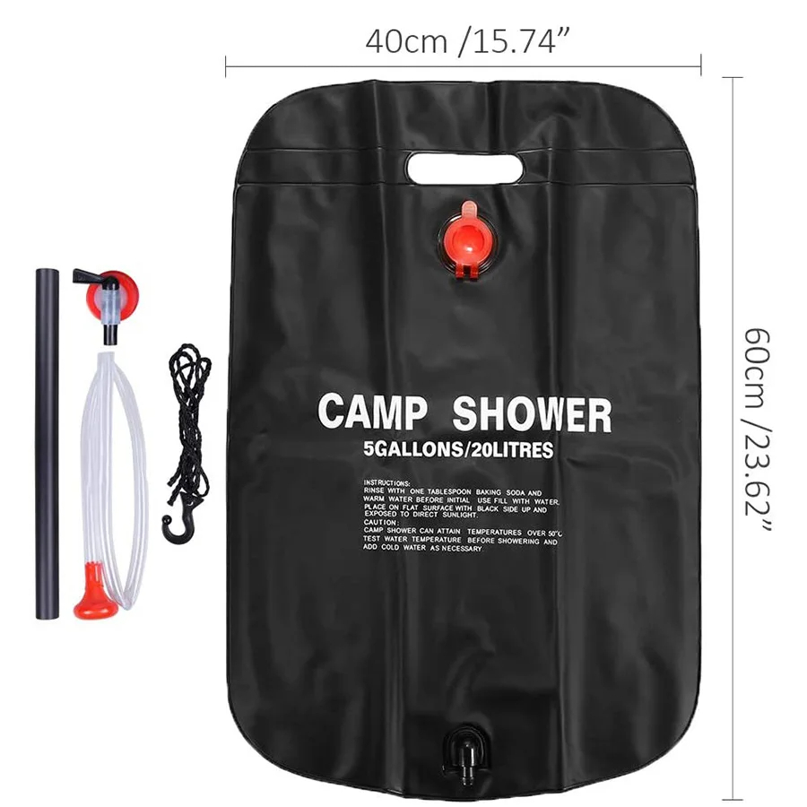 20/40L 캠핑용 접이식 태양열 샤워백 야외 목욕 물 - Outdoor Camping Hot Water Shower 리뷰 및 가격